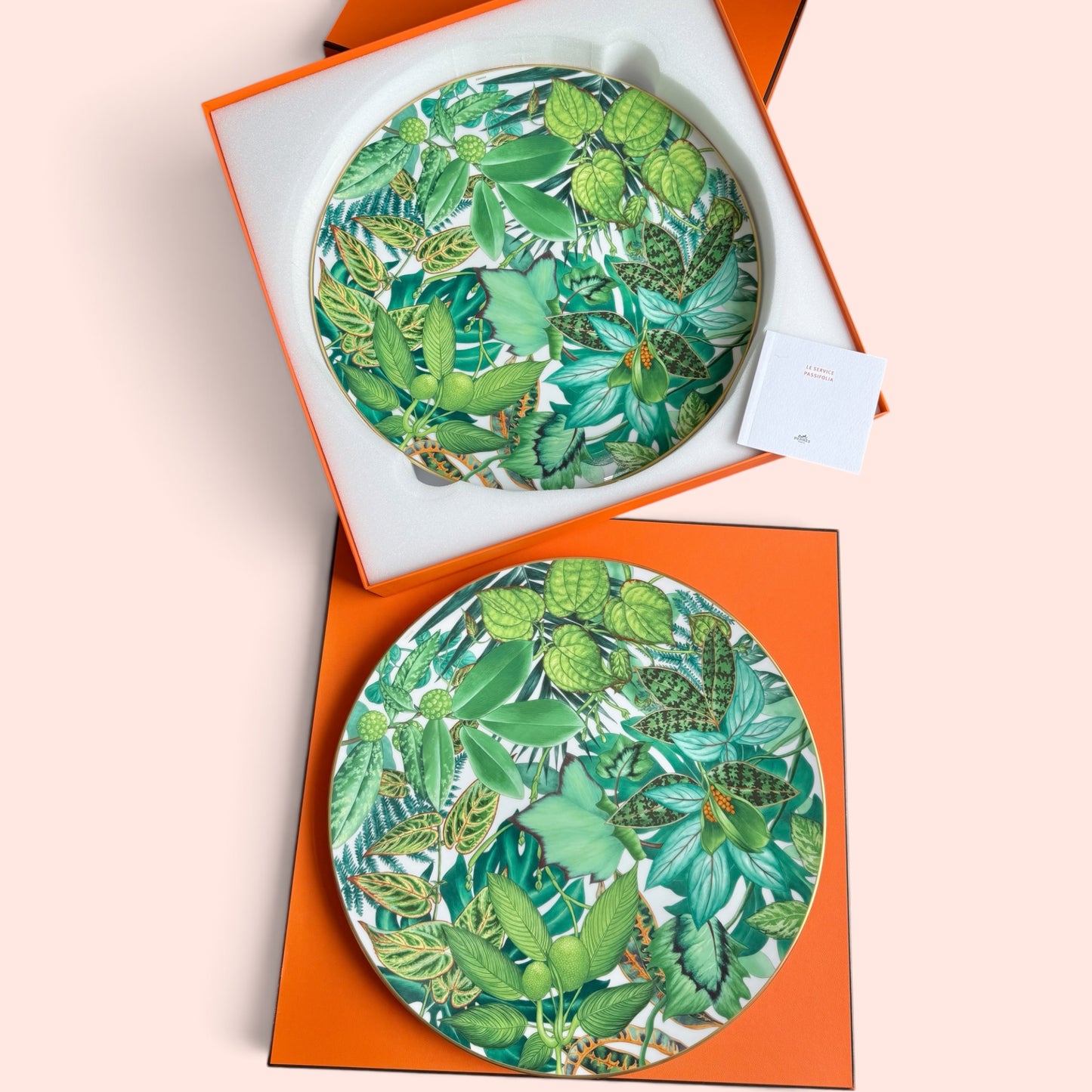 Hermès Passifolia Presentation Plate Set of 2