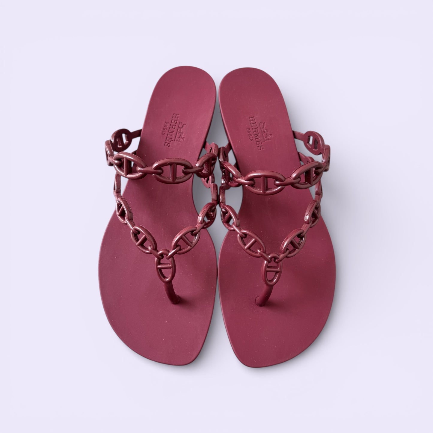 Hermès Island Sandals Rouge H