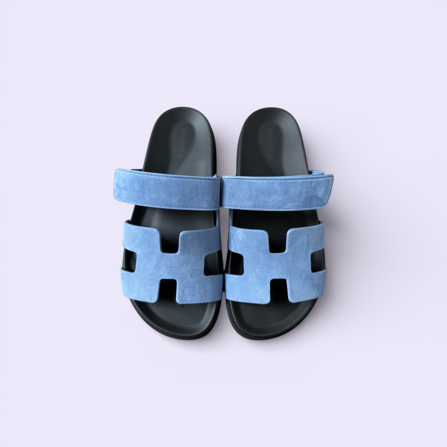 Hermès Chypre Sandals Women Blue Jean