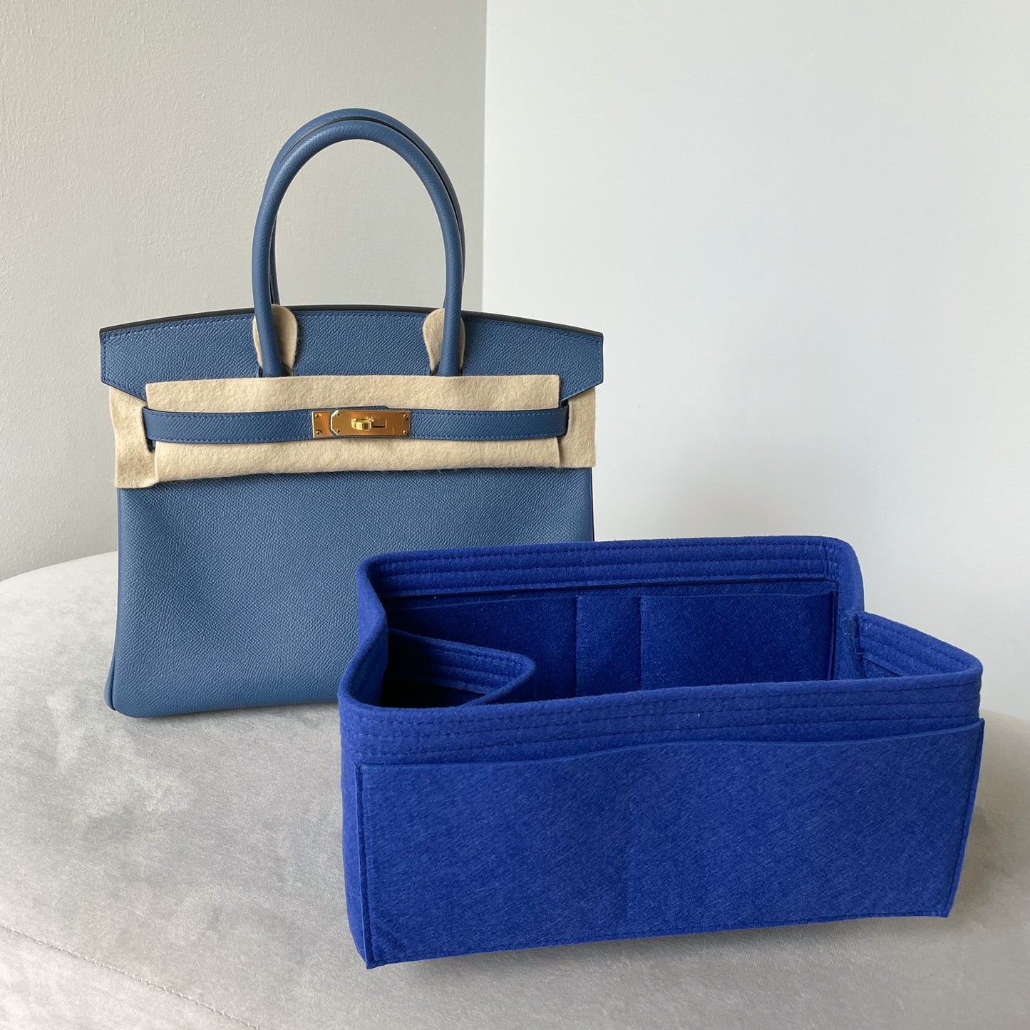 Birkin Bag Caddy in Blue Electric