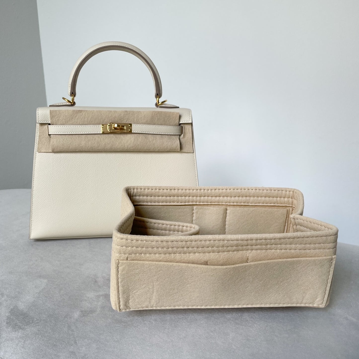 Kelly Bag Caddy in Trench