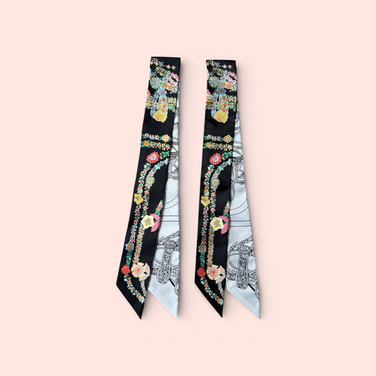 Hermès Twilly Brides de Gala En Fleurs - Black and white