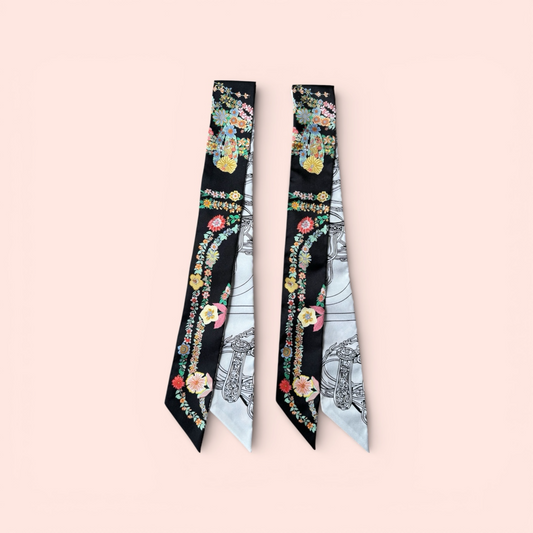 Hermès Twilly Brides de Gala En Fleurs - Black and white