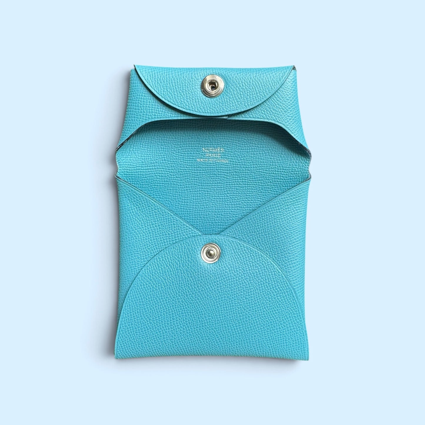 Hermès Bastia Change Purse Blue du Nord Madame