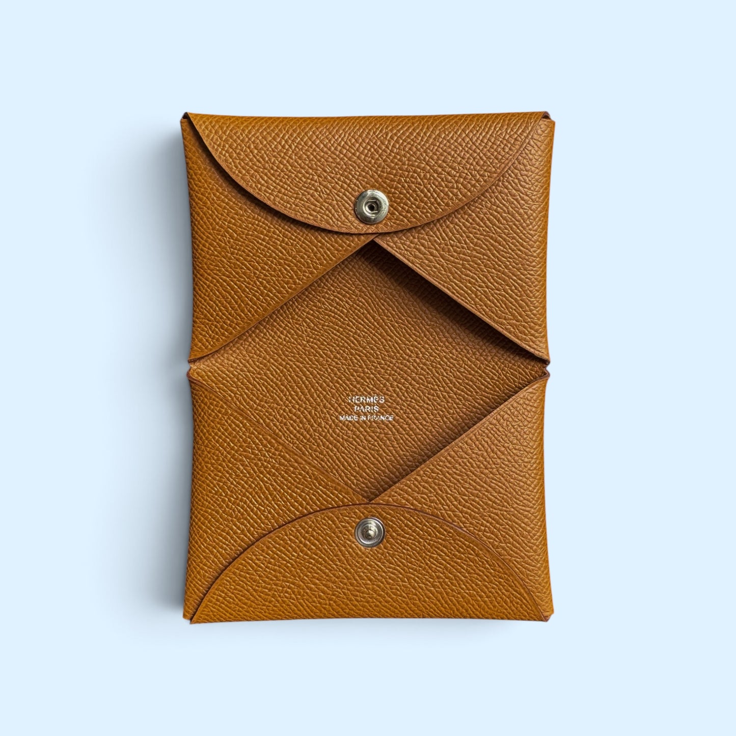 Hermès Calvi Card holder Gold Epsom