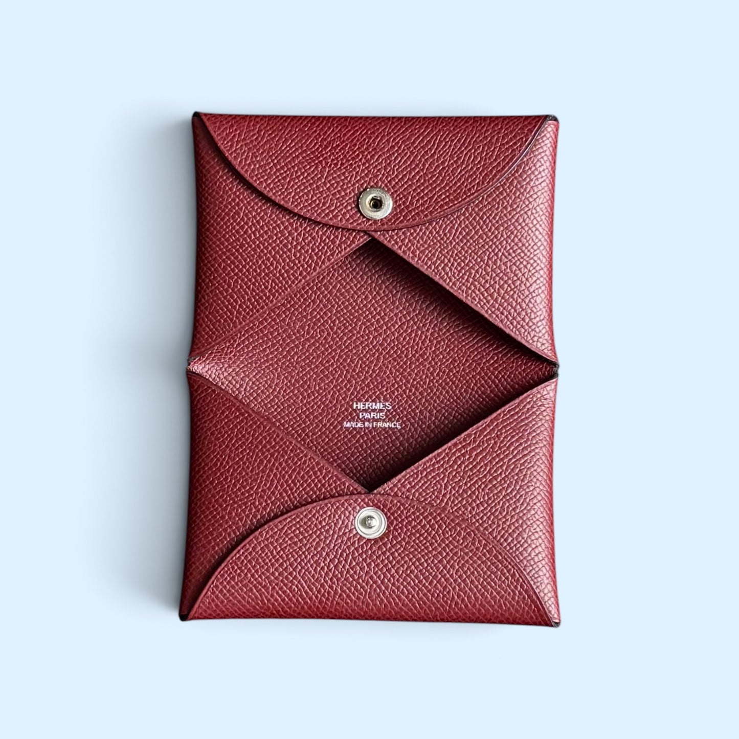 Hermès Calvi Card holder Rouge H Epsom