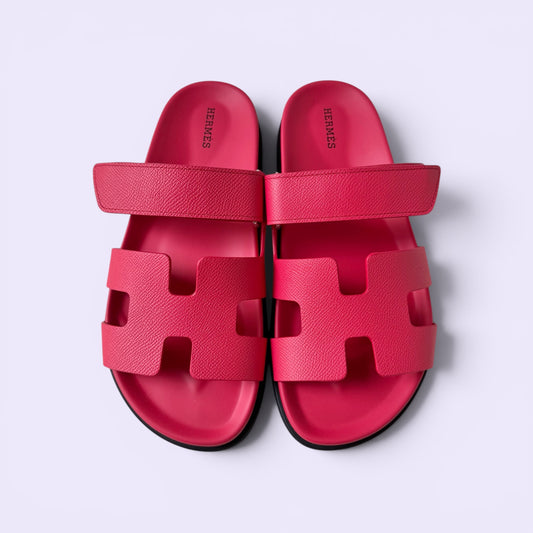 Hermès Chypre Sandals Women Rose Grenade