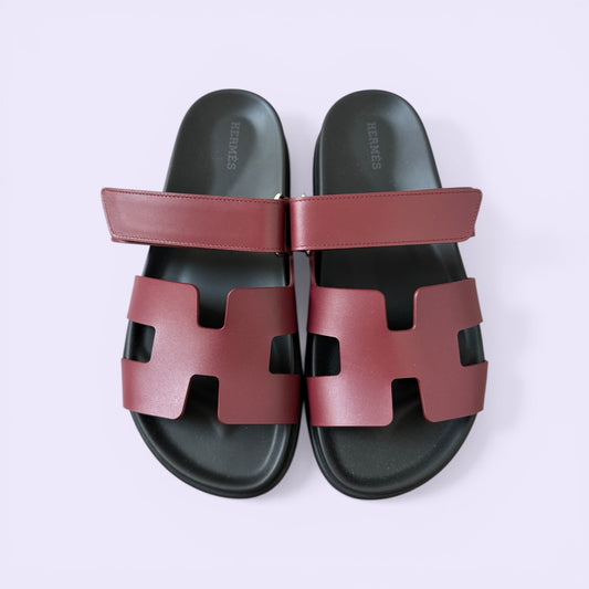 Hermès Chypre Sandals Women Rouge H