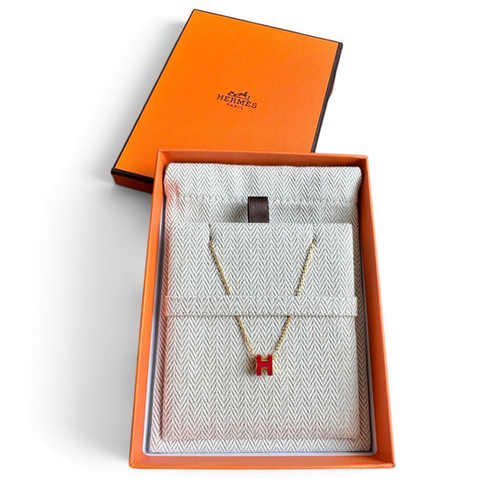 Hermès Mini Pop H Pendant Rouge Vif