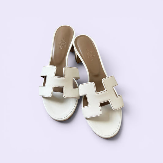 Hermès Oasis Sandals White