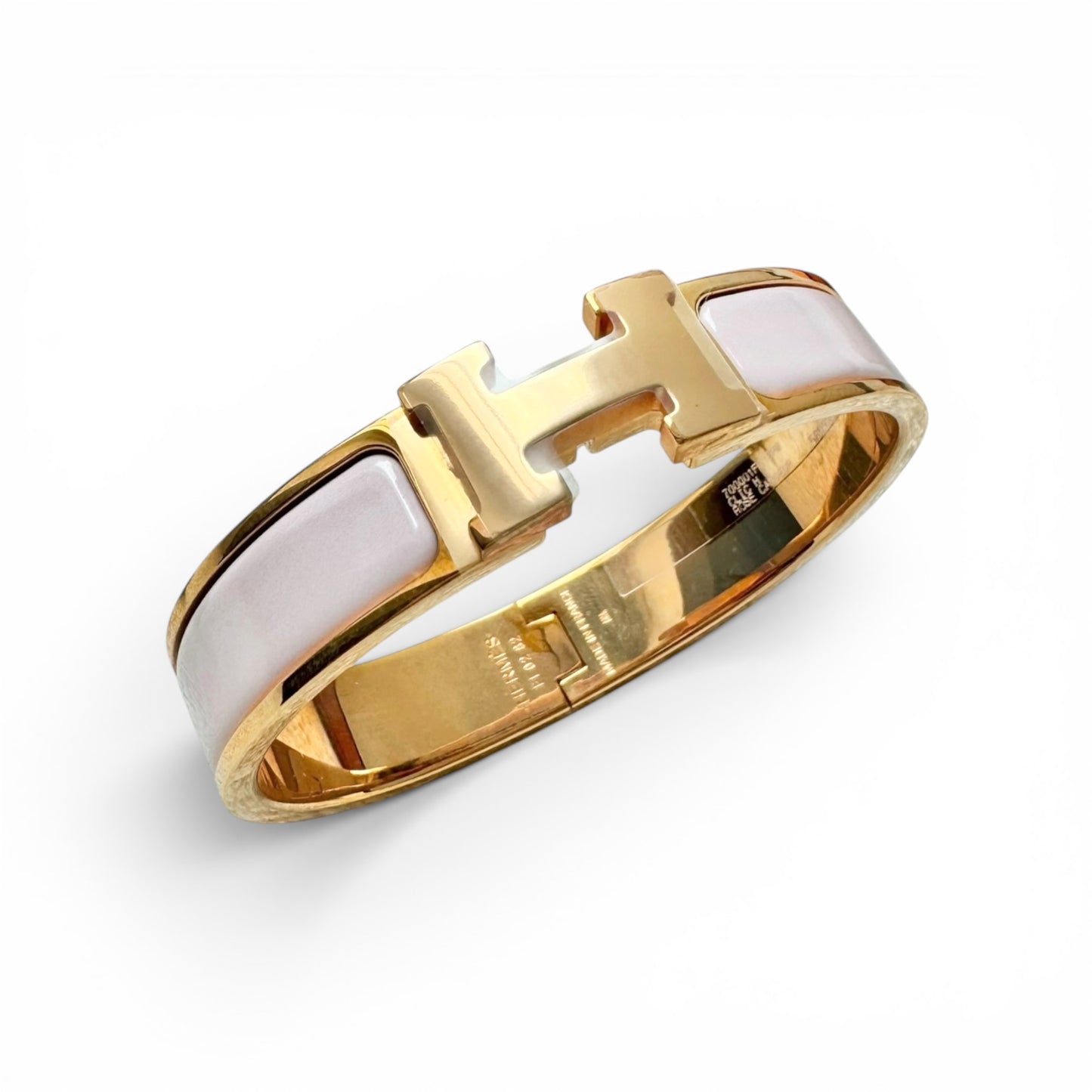 Hermès Clic H Bracelet Rose Candeur Rose Gold Hardware