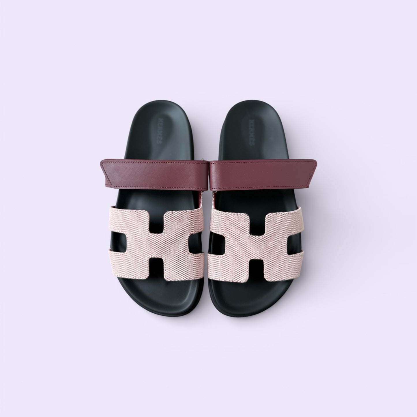 Hermès Chypre Sandals Women Rouge H / Canvas