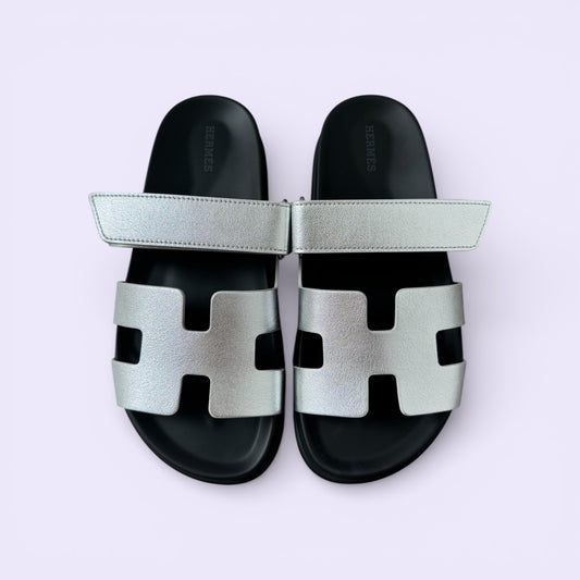 Hermès Chypre Sandals Women Argent