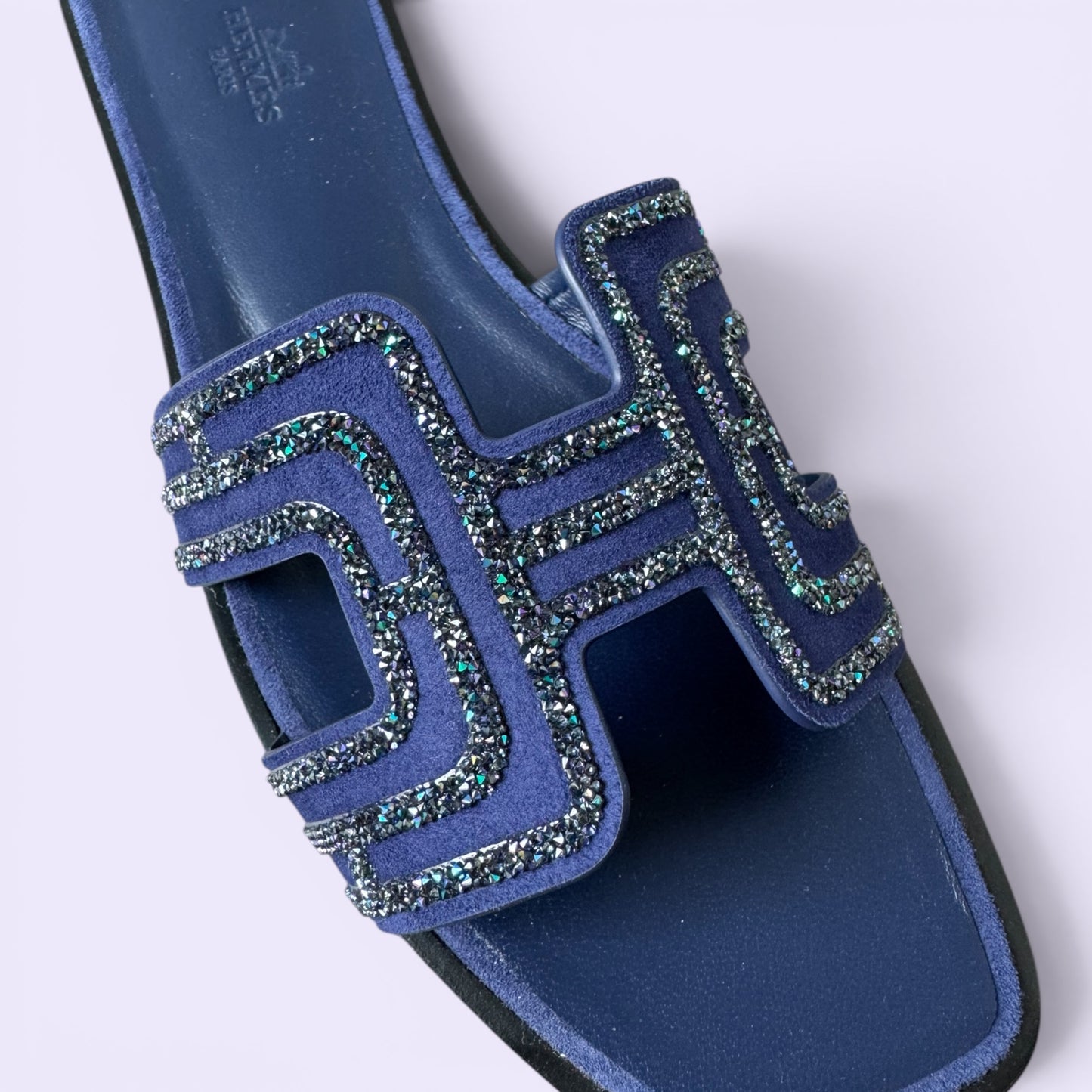 Hermès Oran Sandals IRISE in Blue de Prusse